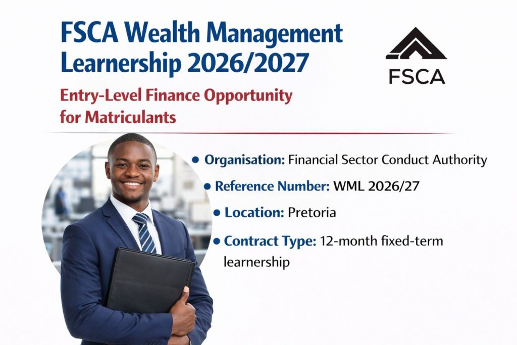 FSCA Wealth Management Learnership 2026/27